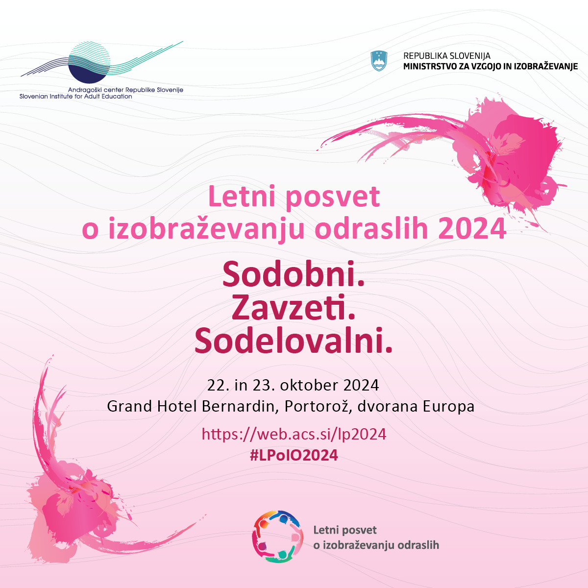 Letni posvet o izobraževanju odraslih 2024 - pasica z grafiko